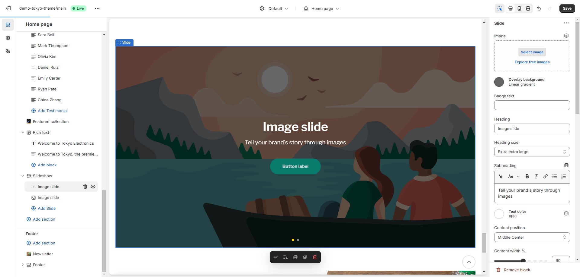 Tokyo Slideshow section - Truly Fine Pixels
