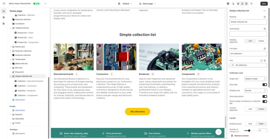 Tokyo Simple collection list section - Truly Fine Pixels